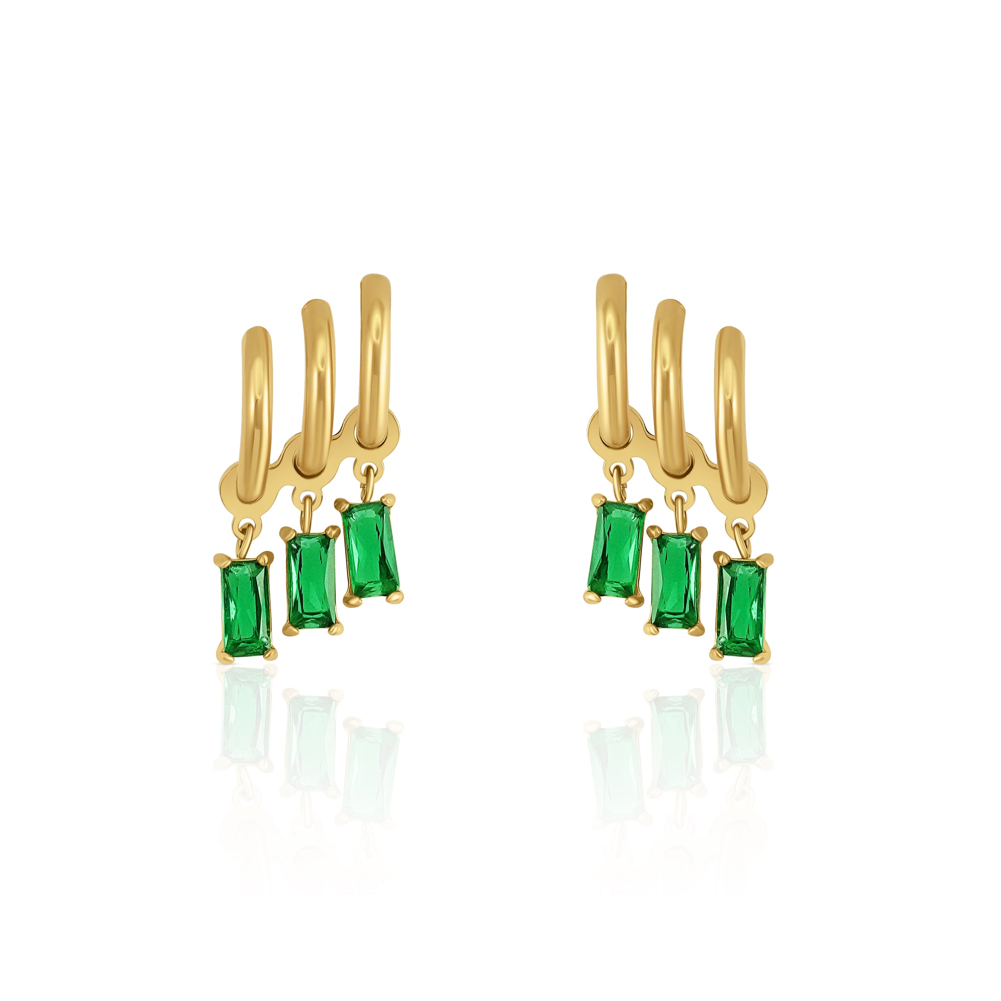 BOUCLES D’OREILLES CRISTA VERT