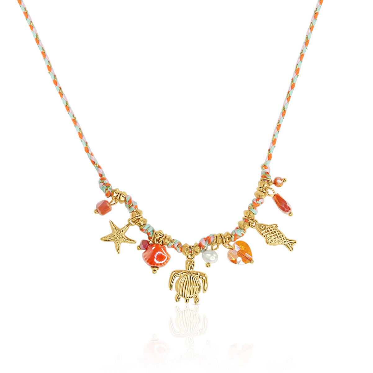 ORANGE CUBA NECKLACE