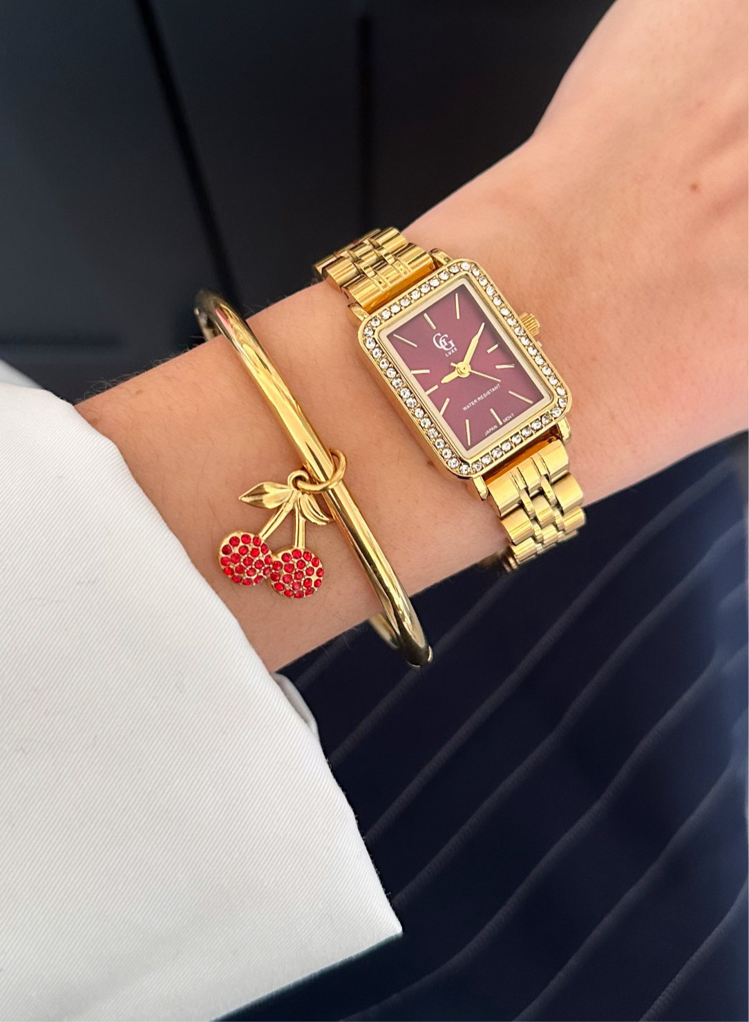 Burgundy watch