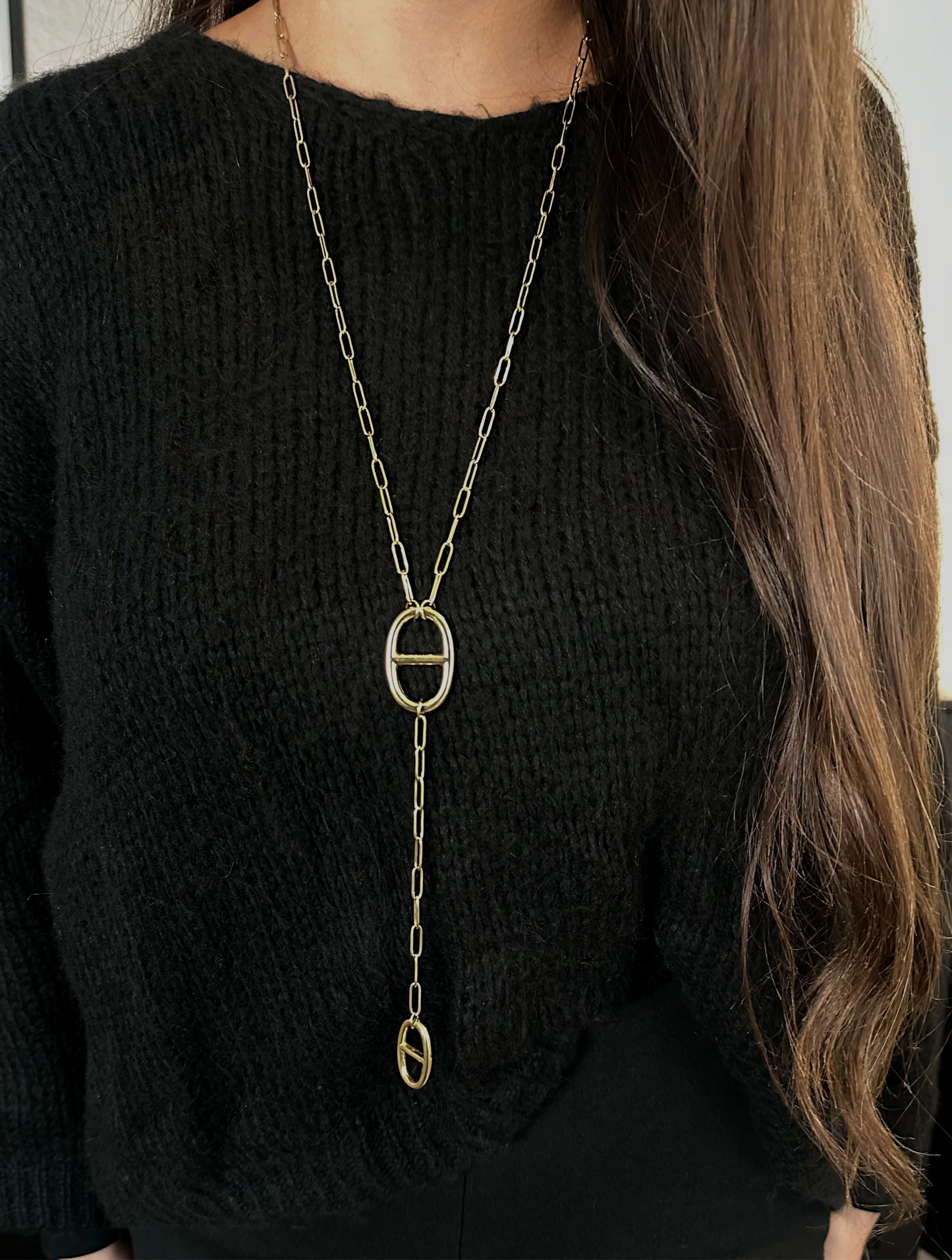 Hania gold sautoir necklace