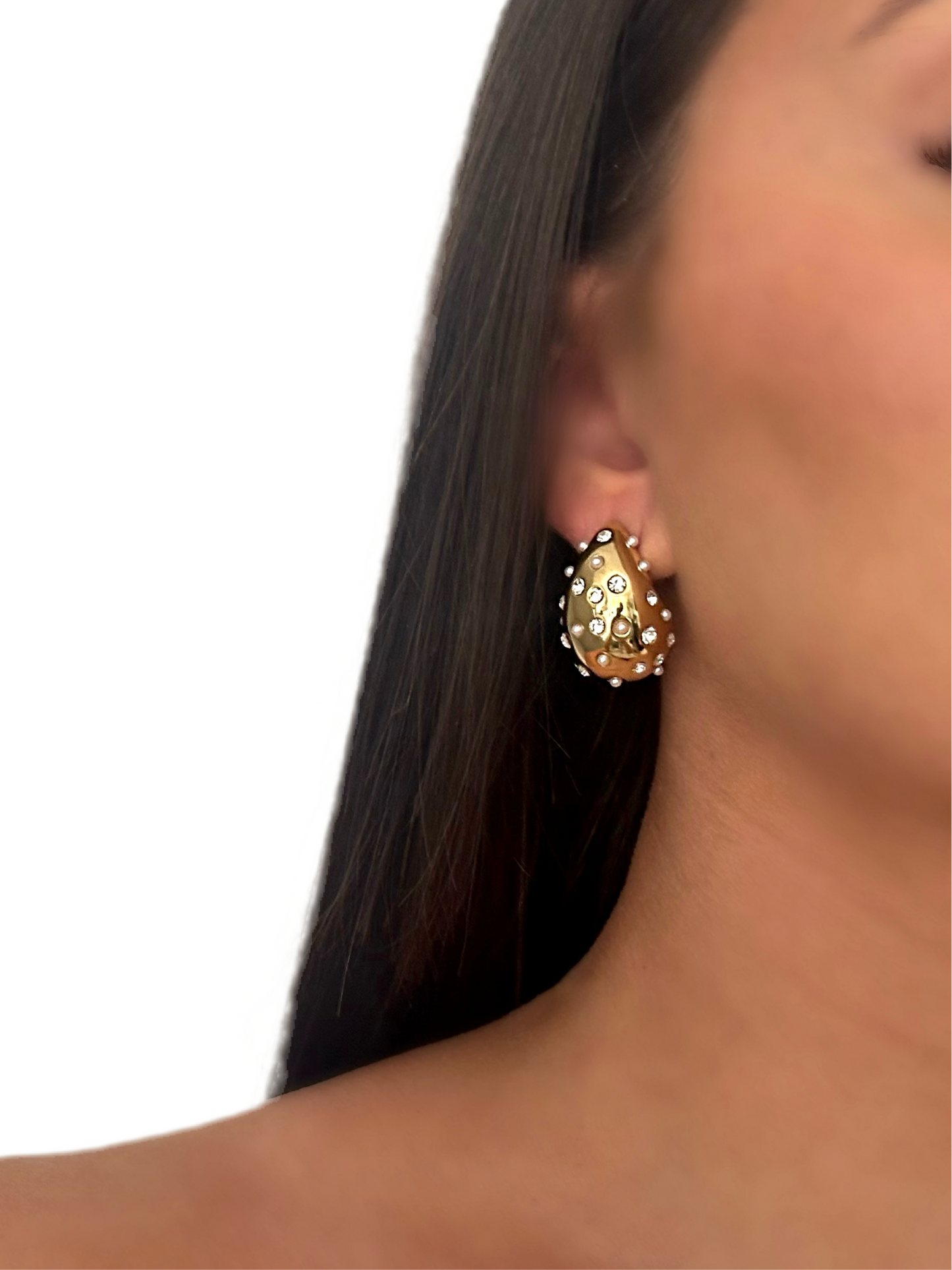 Diamond drop earrings