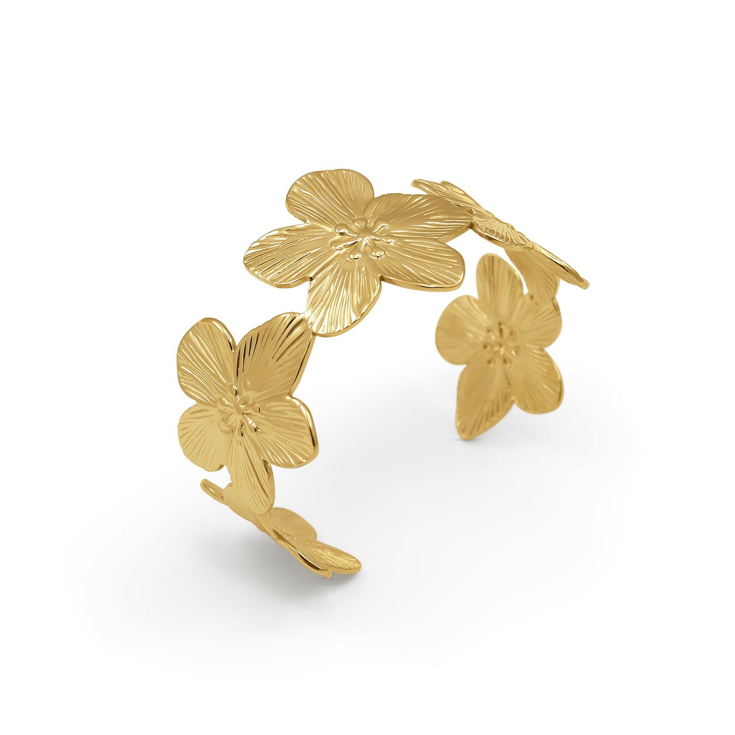 Bracciale rigido a forma di fiore