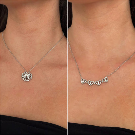 Collier trèfle cœur